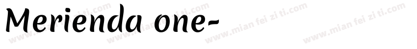 Merienda one字体转换